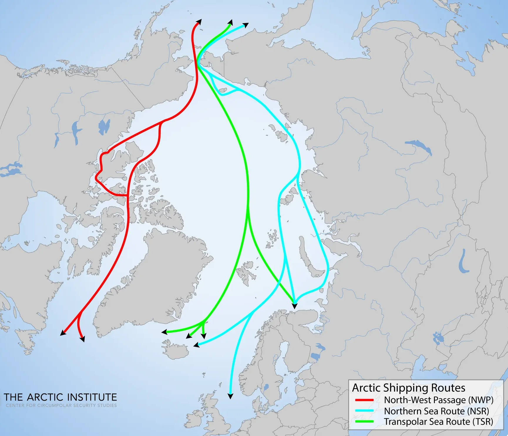 Arctic Shipping Routes Map