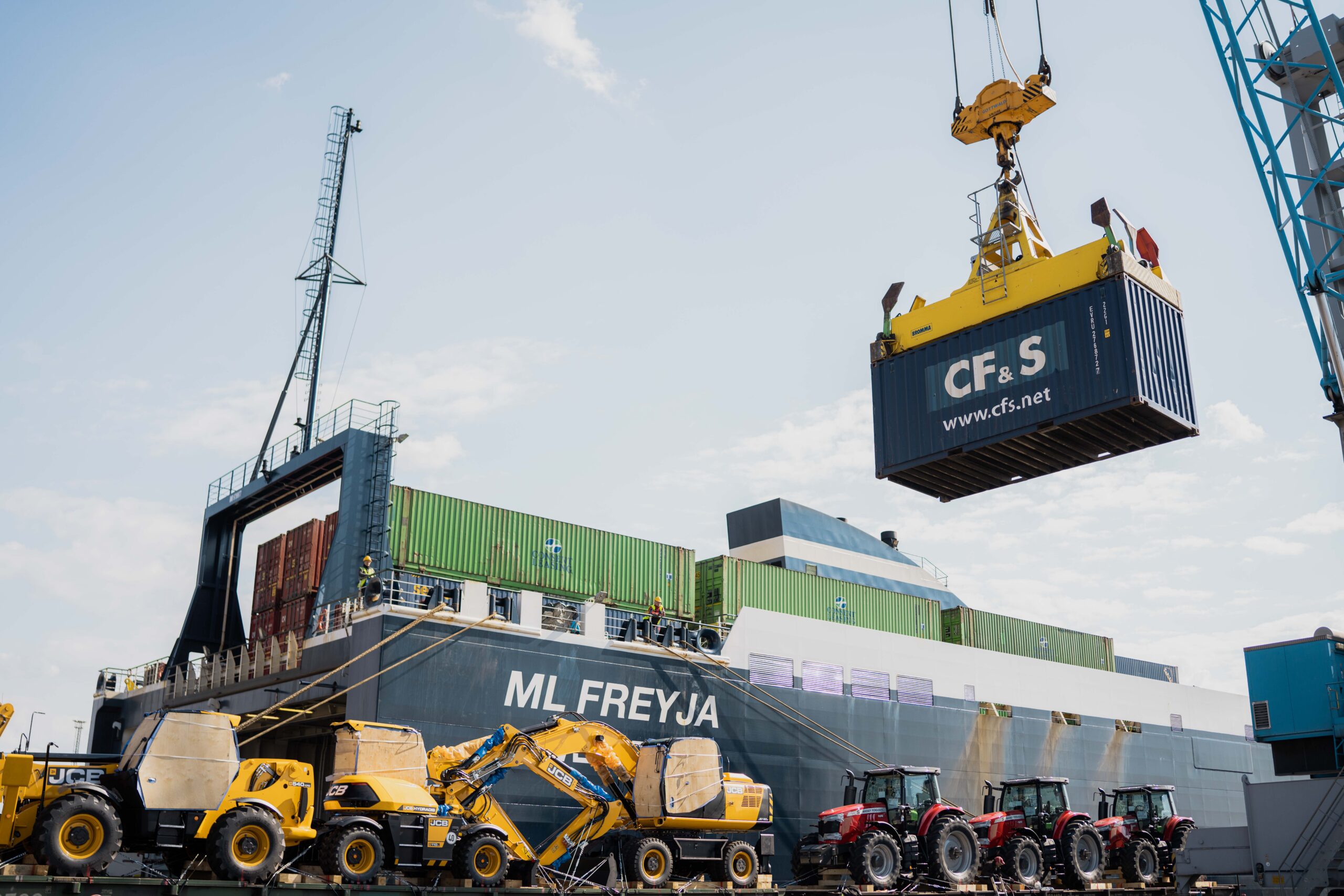СF&S Container in port of Paldiski